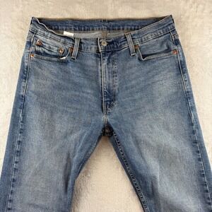 Levis 513 Jeans Mens 33x32 Blue Slim Straight American Dark Wash Stretch Denim